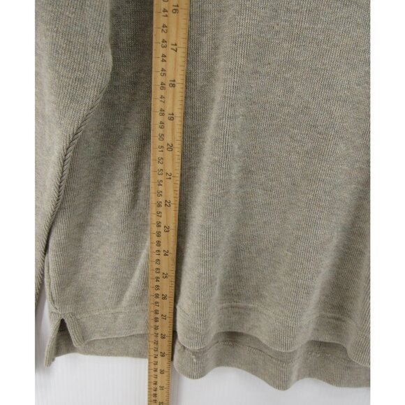 VINTAGE Gap Sweater Medium Taupe Pullover Preppy Classic Y2K Cotton - Picture 4 of 10